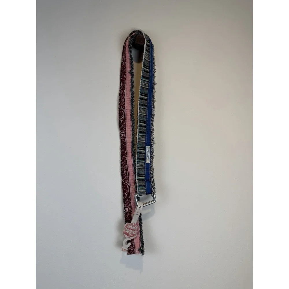 Vintage Y2K NWT Lucky Brand S/XS Patchwork Corduroy Frayed Boho Bohemian Belt